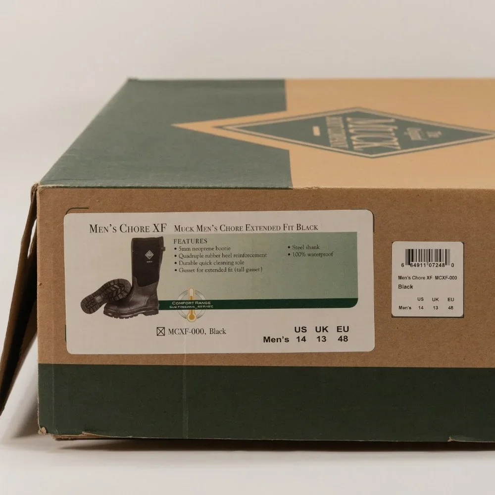 Muck Men's Chore Wide Calf Tall Boots MCXF-000 size 14